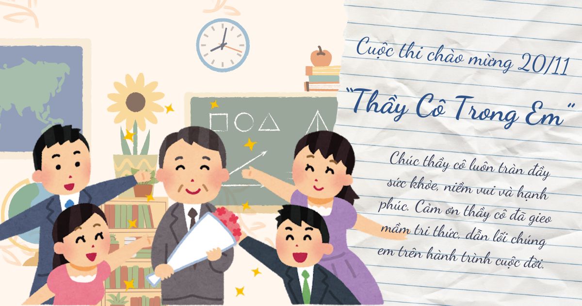 Hình Vẽ Dễ Thương Bài Đăng Facebook Chúc Mừng Ngày 20 Tháng 11